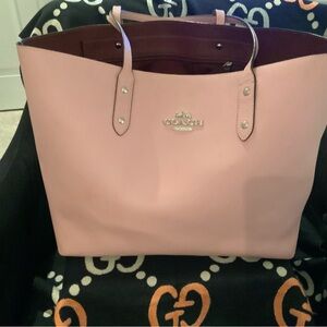 Coach Light Pink Leather Tote